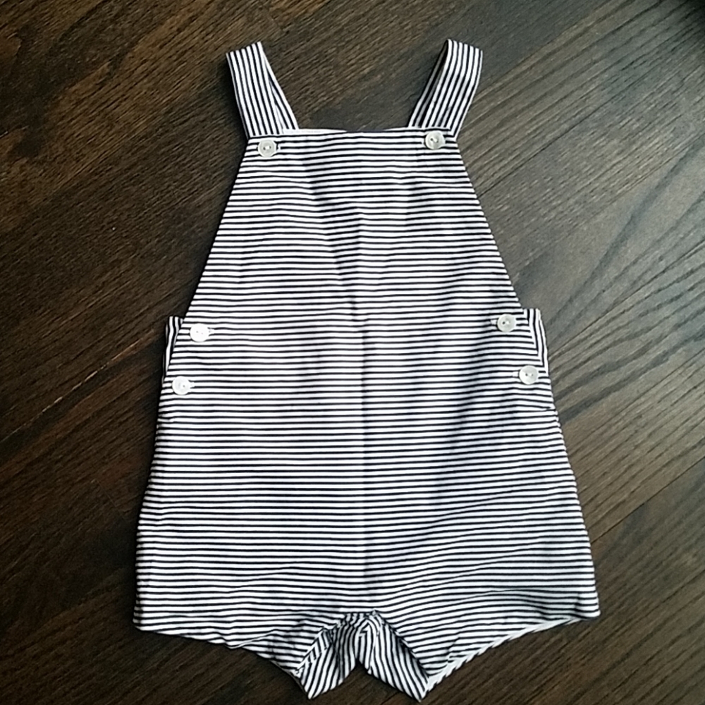 Jacadi navy stripe romper